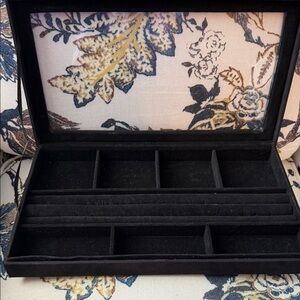 Sophisticated Black Velvet Jewelry Organizer